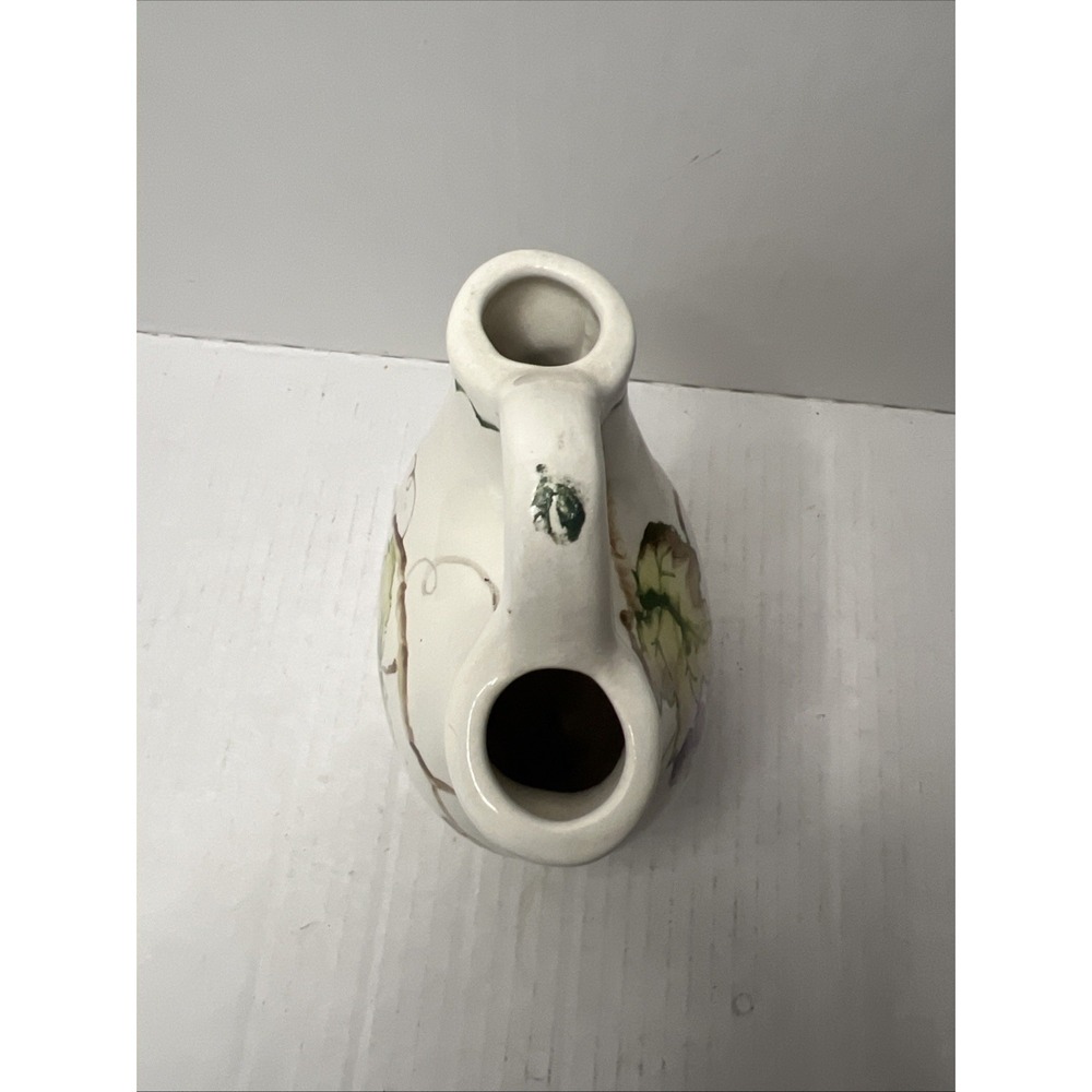 Small Italian Hand Painted Ceramic Bud Vase with Grape Vines Wedding Vase - Picture 5 of 5